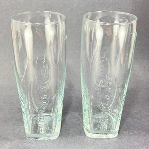 Bud Light Beer Glass Embossed Clear Souvenir Barware Lot of 2